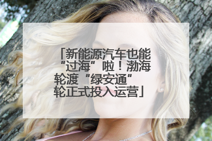 新能源汽车也能“过海”啦！渤海轮渡“绿安通” 轮正式投入运营